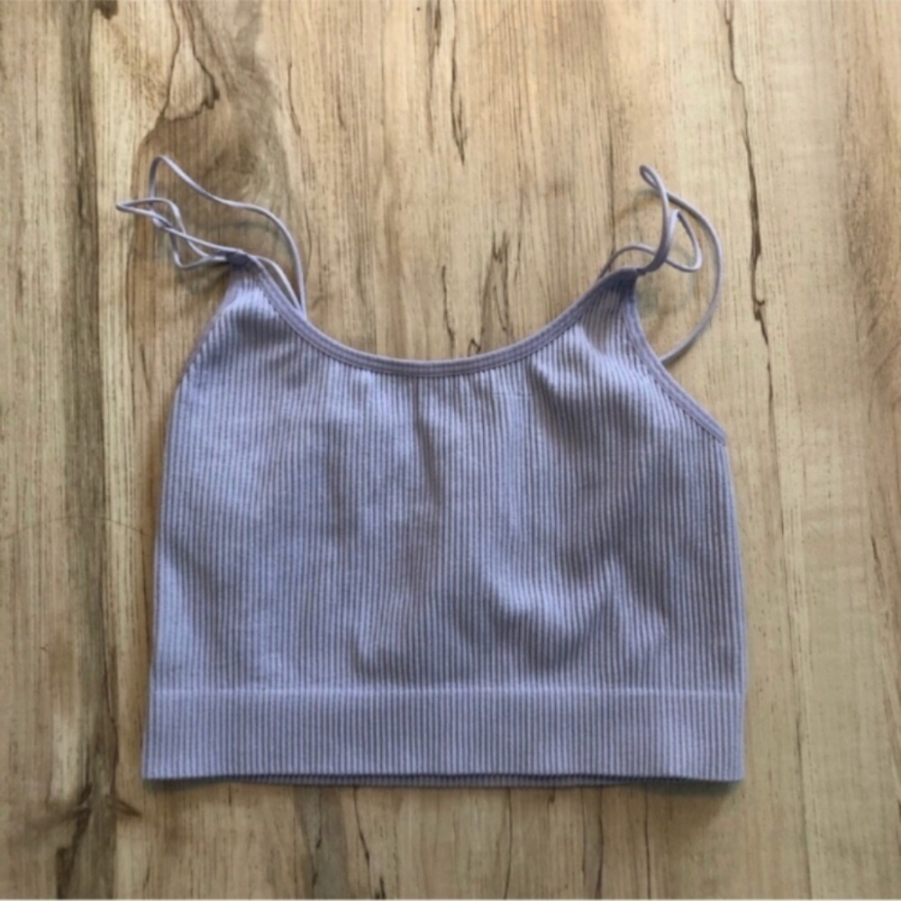 Sunday Best Stretchy Purple Crop Top
